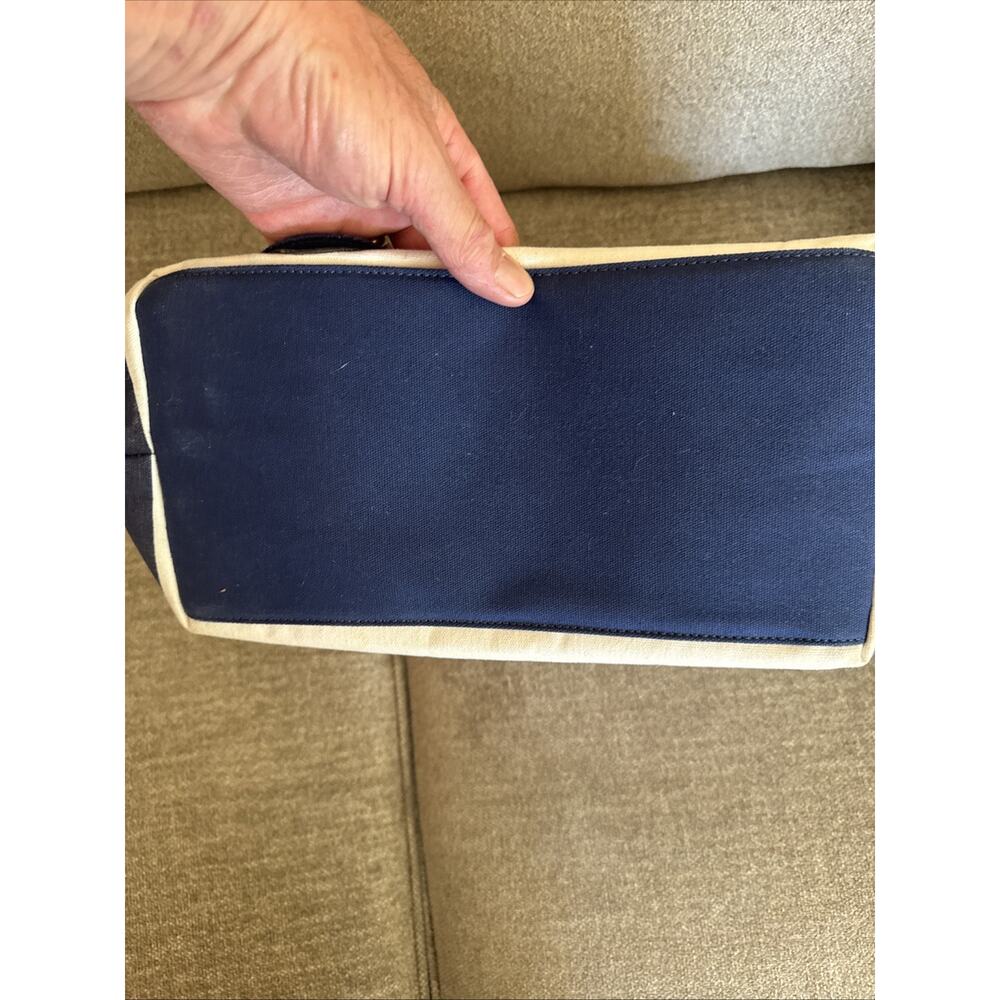 PortoVino Wine Tote Bag Purse Blue & White Canvas w/ Hidden Spout & Wine Bladder - Picture 5 of 9